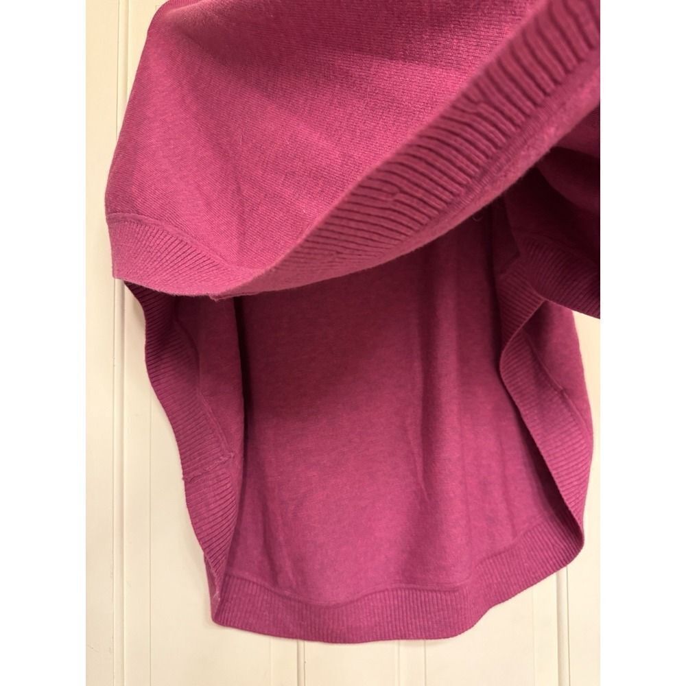 Talbots Bow Neck Poncho Cape Sweater. Womens. Pink. Sz M - Picture 11 of 16